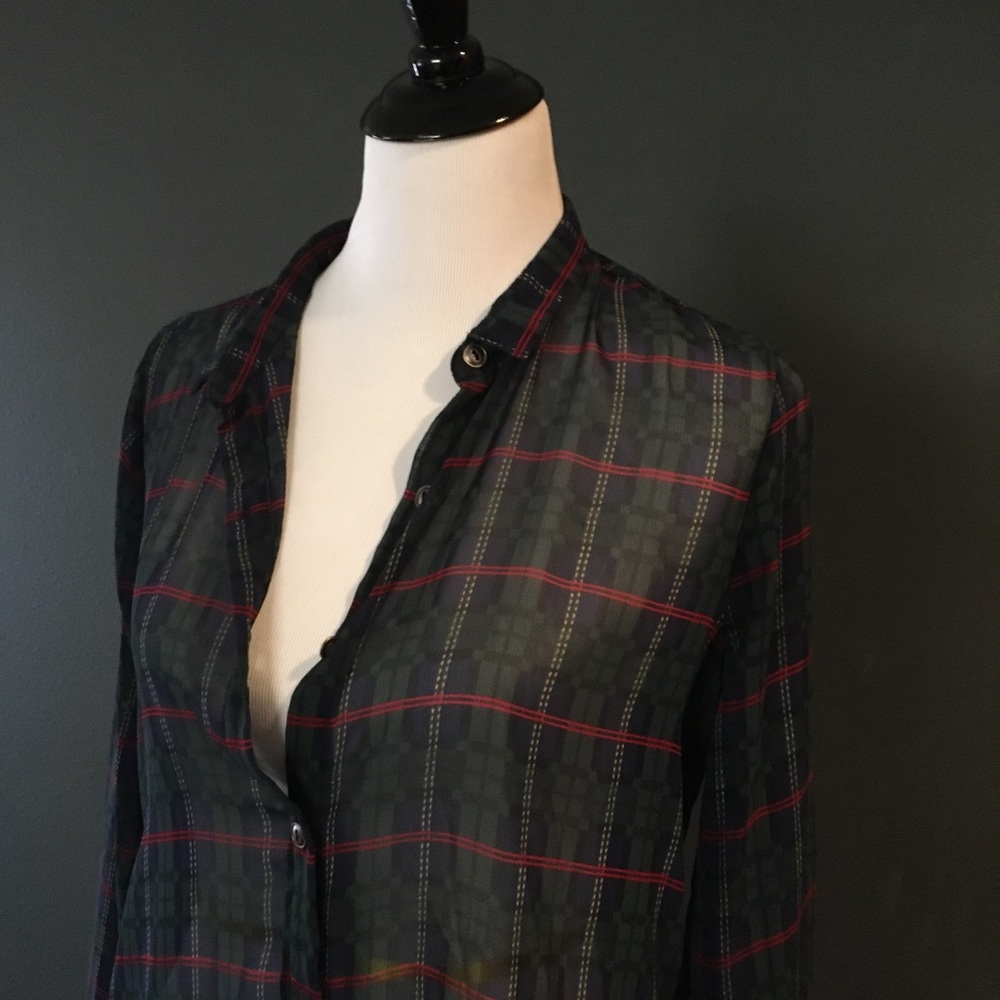 Sexy Plaid Button-up Dress / Shirt